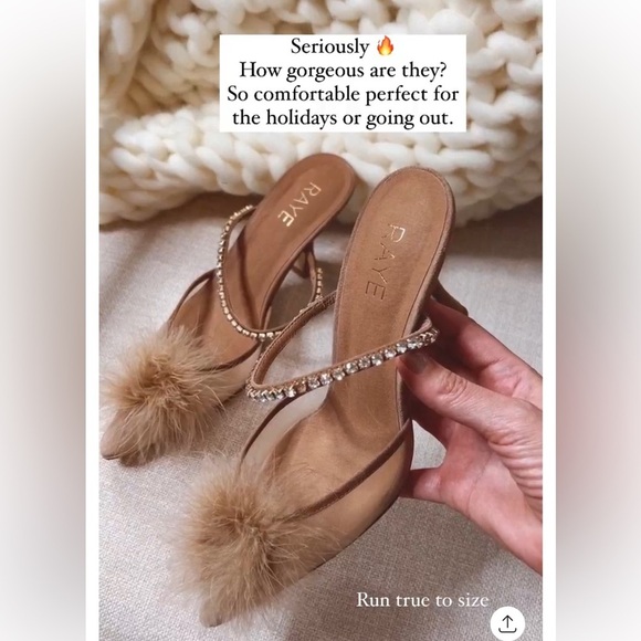 RAYE | Duke Heels In Nude Size 6 Revolve Feather Heels - Picture 10 of 10